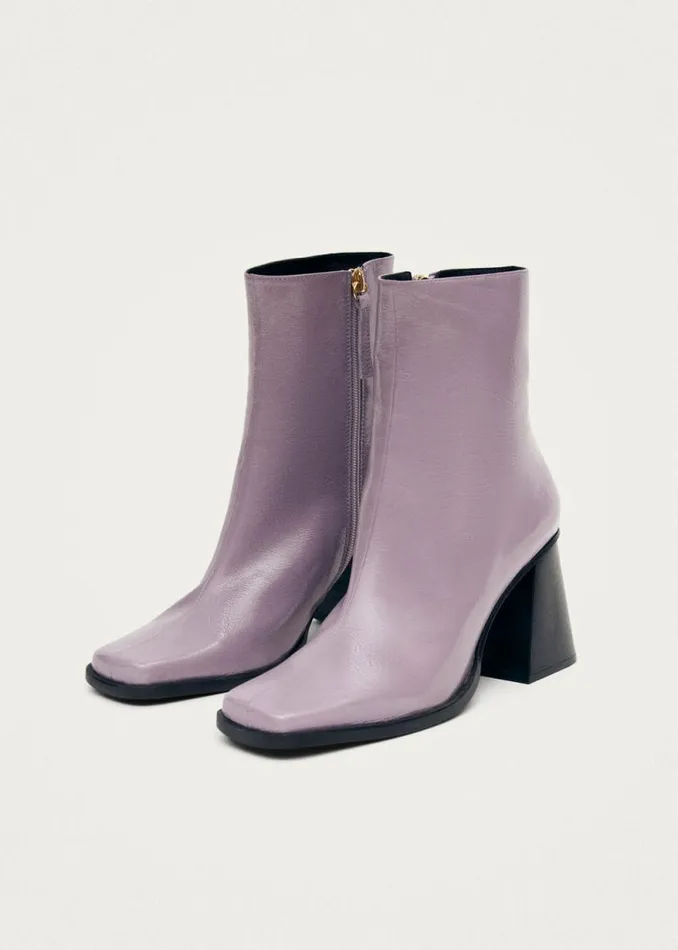South Onix Mauve Leather Boots Women ALOHAS Boots