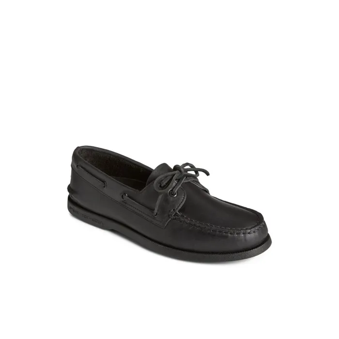 Sperry Boat Shoes Authentic Original Boat Shoe Black Leather Smooth 8211 Men