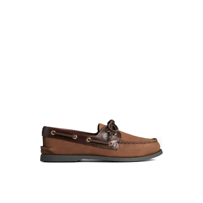 Sperry Boat Shoes Authentic Original Boat Shoe Brown Leather Mixed Material 8211 Men