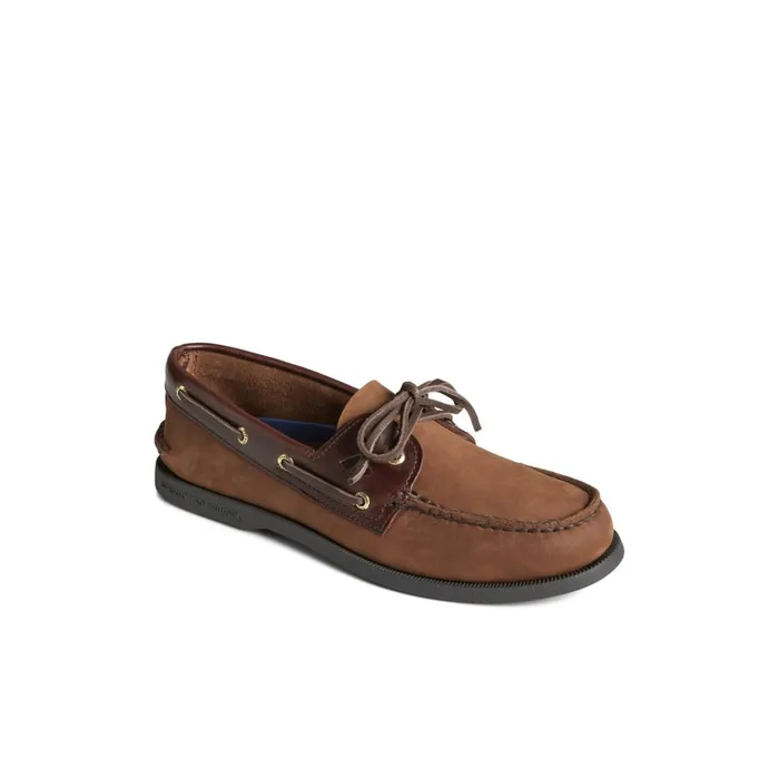 Sperry Boat Shoes Authentic Original Boat Shoe Brown Leather Mixed Material 8211 Men