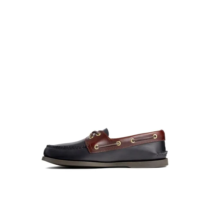 Sperry Boat Shoes Authentic Original Leather Boat Shoe Black Leather Mixed Material 8211 Men