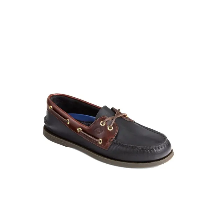Sperry Boat Shoes Authentic Original Leather Boat Shoe Black Leather Mixed Material 8211 Men