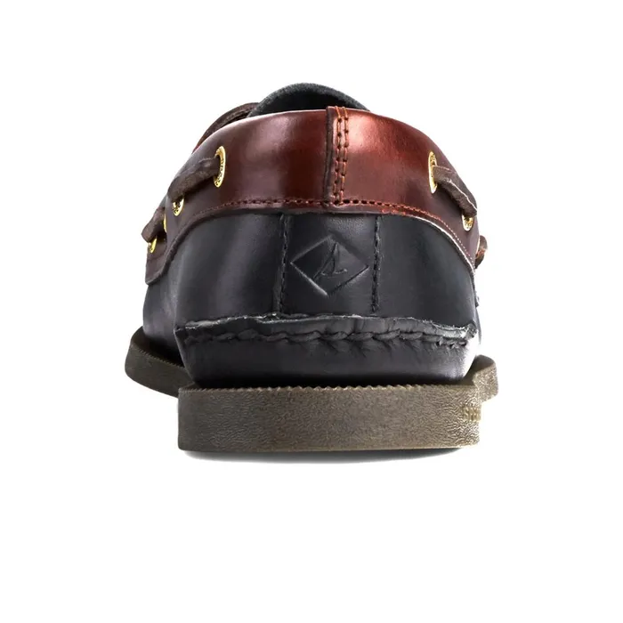 Sperry Boat Shoes Authentic Original Leather Boat Shoe Black Leather Mixed Material 8211 Men