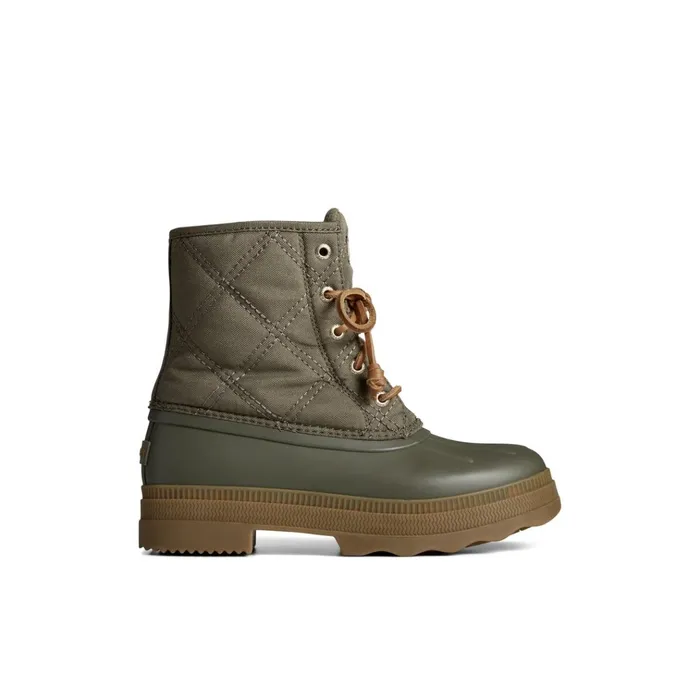 Sperry Boots Saltwater 20 Textile Duck Boot Medium Green 8211 Women