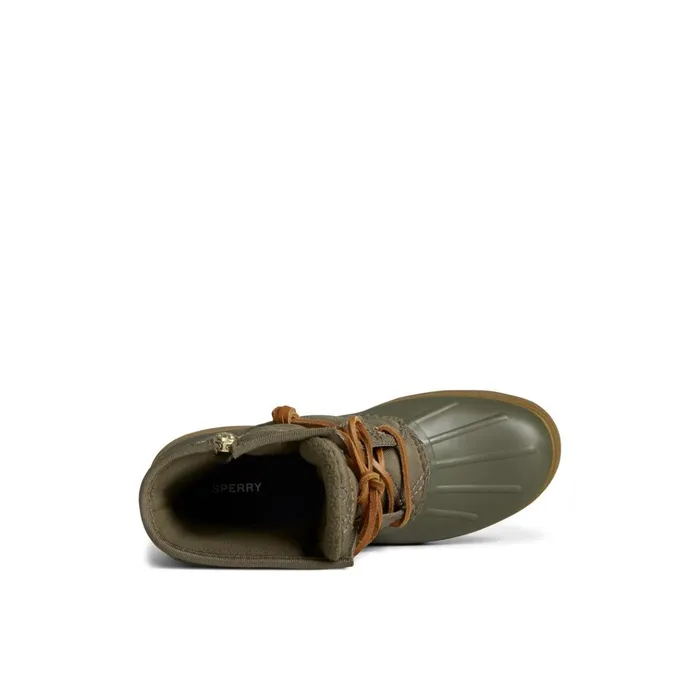 Sperry Boots Saltwater 20 Textile Duck Boot Medium Green 8211 Women