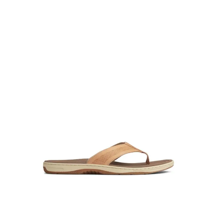 Sperry Sandals Havasu Perf Flip Flop Brown Leather Mixed Material 8211 Men