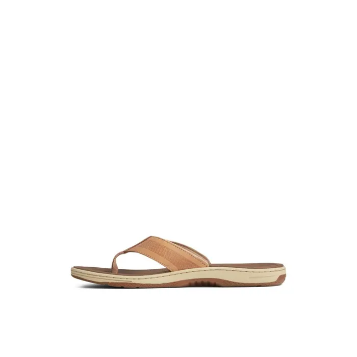 Sperry Sandals Havasu Perf Flip Flop Brown Leather Mixed Material 8211 Men