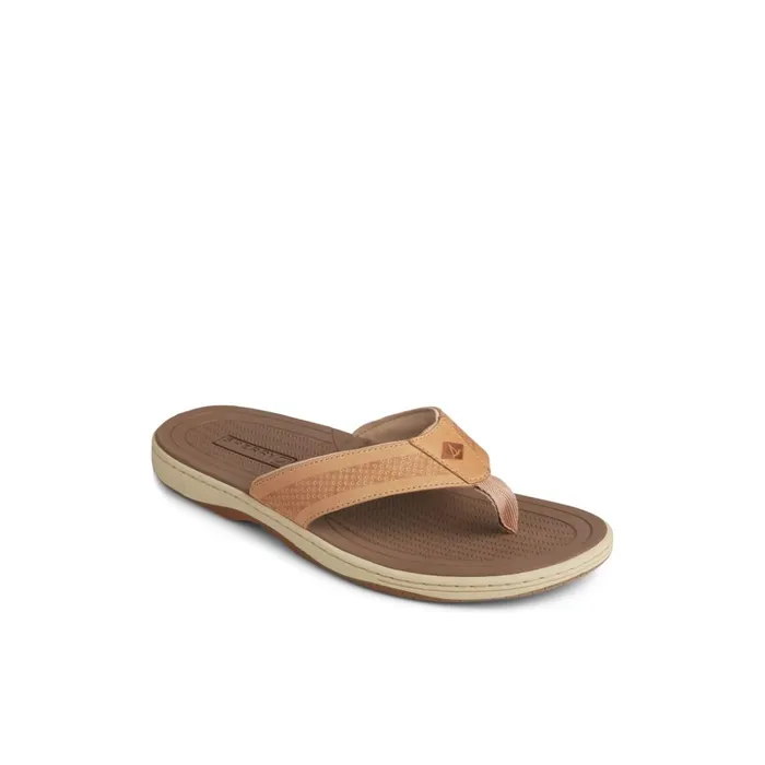 Sperry Sandals Havasu Perf Flip Flop Brown Leather Mixed Material 8211 Men