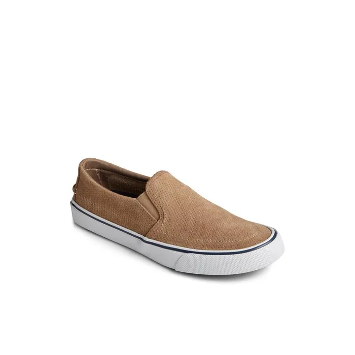 Sperry Sneakers Striper II Twin Gore Perforated Slip On Sneaker Medium Beige 8211 Men