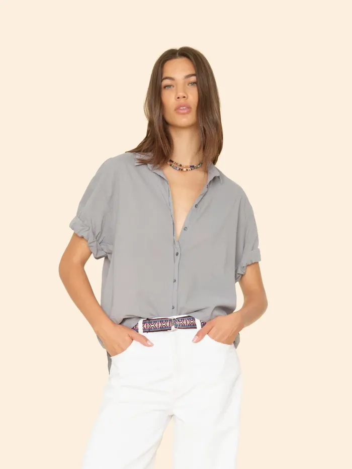 Stone Grey Channing Shirt Women Shirts XRENA