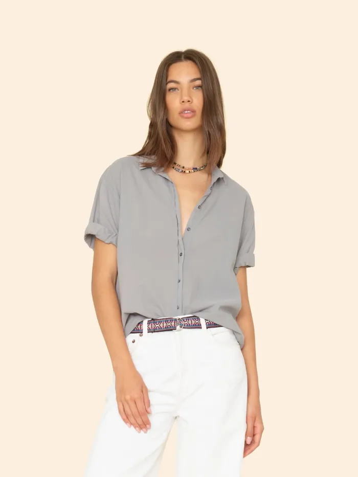 Stone Grey Channing Shirt Women Shirts XRENA