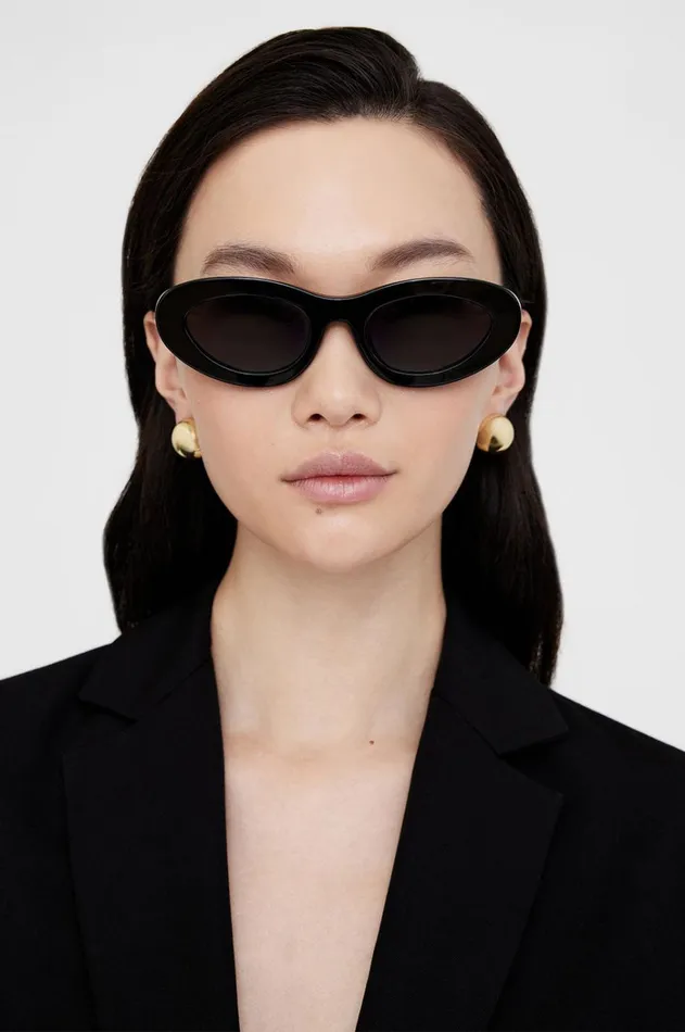 Sunglasses Women ANINE BING Roma Sunglasses 8211 Black