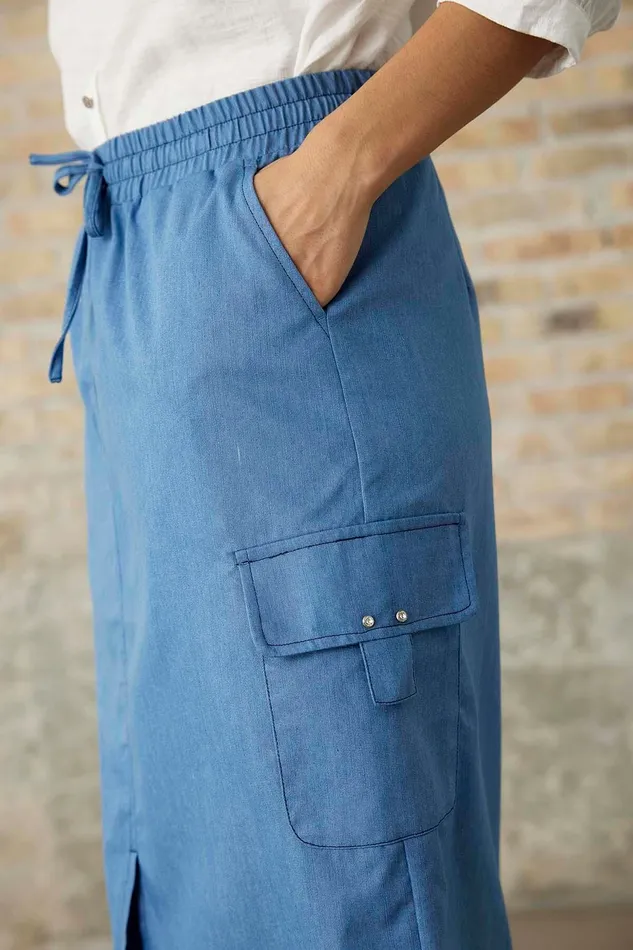 SUSAN SKIRT 16102 509 Denim Blue 509 Women IN FRONT SKIRTS