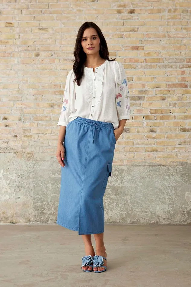 SUSAN SKIRT 16102 509 Denim Blue 509 Women IN FRONT SKIRTS