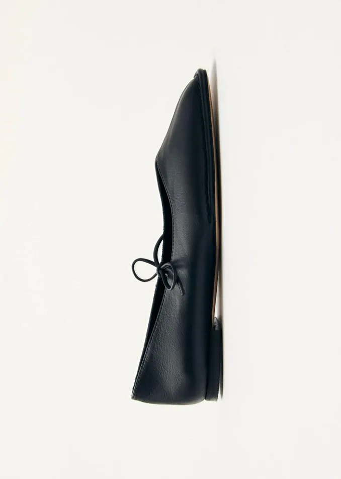 Sway Black Leather Ballet Flats Women ALOHAS Ballet Flats