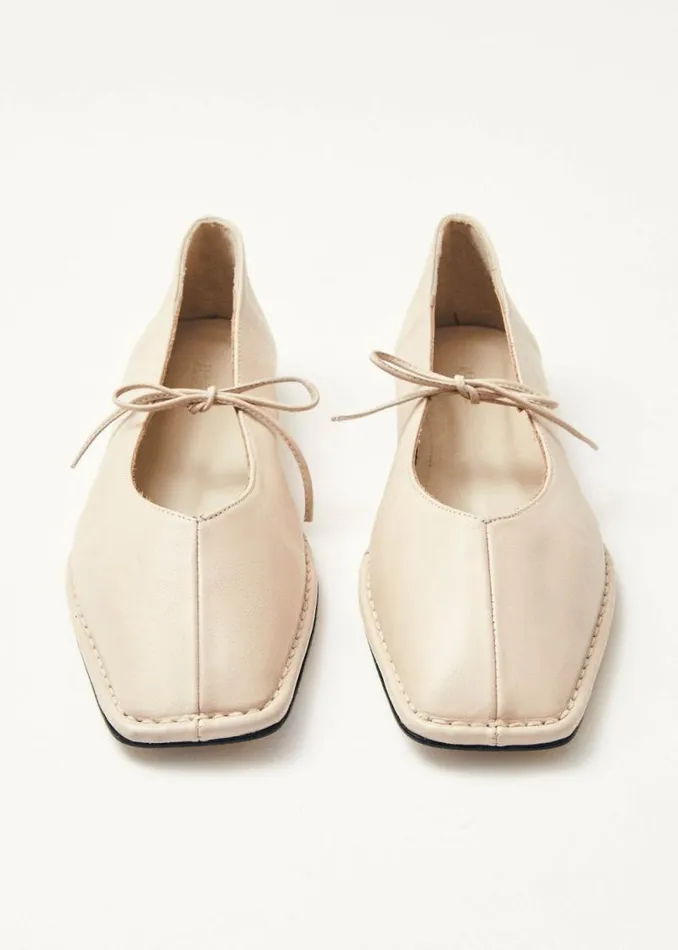 Sway Cream Leather Ballet Flats Women ALOHAS Ballet Flats