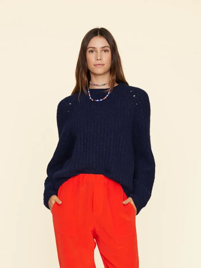 Sweaters and Jackets Women XRENA Navy Blue Landrey Sweater Sweaters and Jackets Women XRENA Navy Blue Landrey Sweater