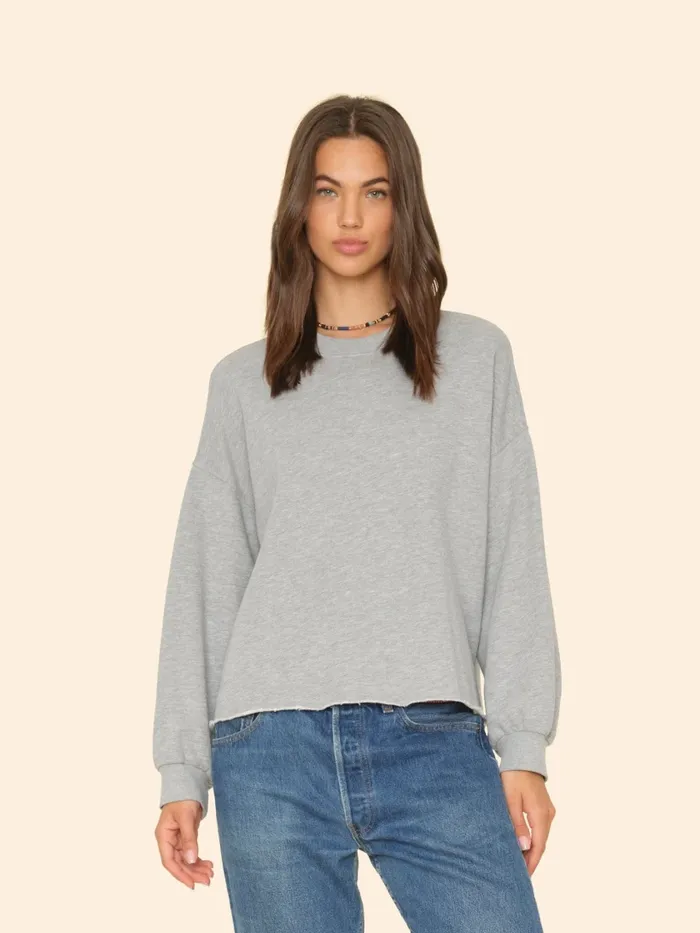 Sweats and Tees XRENA Women Heather Grey Honor Sweatshirt