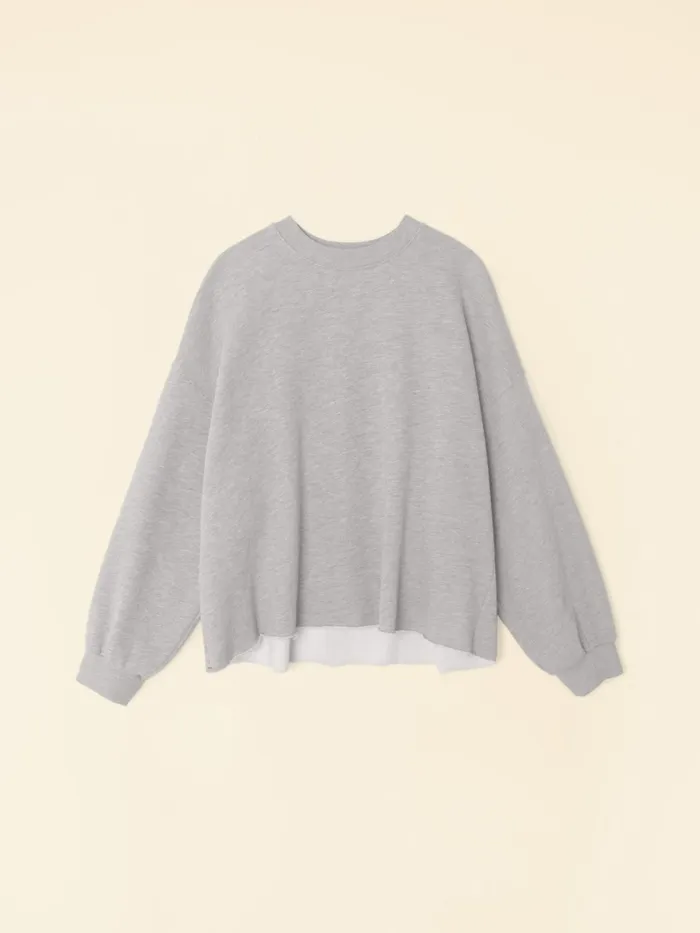 Sweats and Tees XRENA Women Heather Grey Honor Sweatshirt