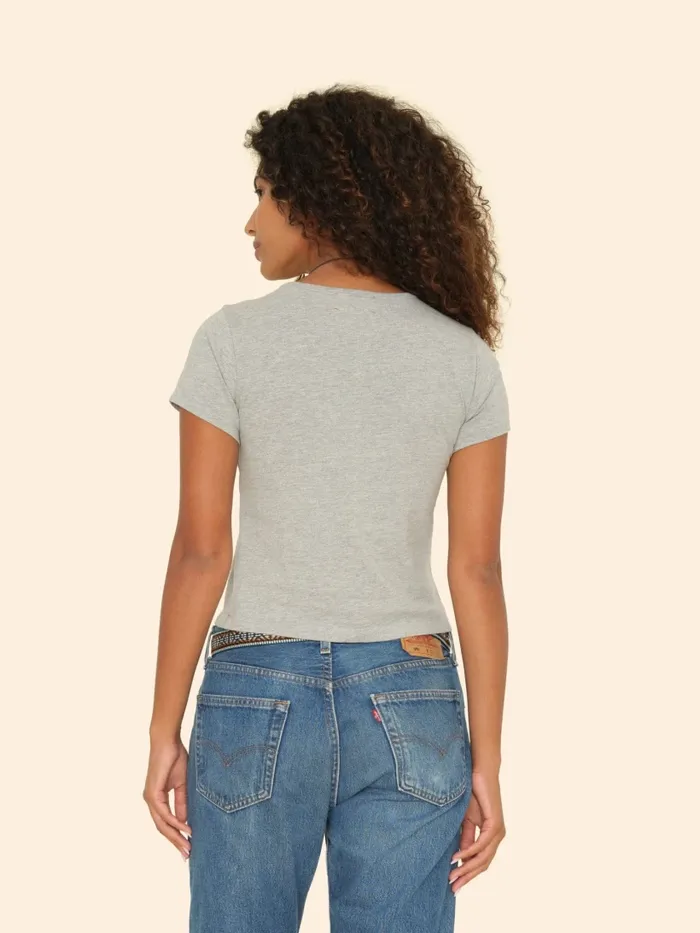 Sweats and Tees XRENA Women Heather Grey Pixie Tee