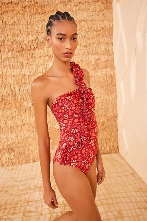 Swimwear Women Ulla Johnson Capri Maillot Coral