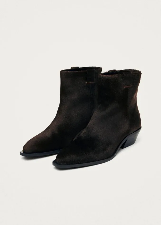 Syd Soft Dark Brown Leather Ankle Boots Women ALOHAS Boots