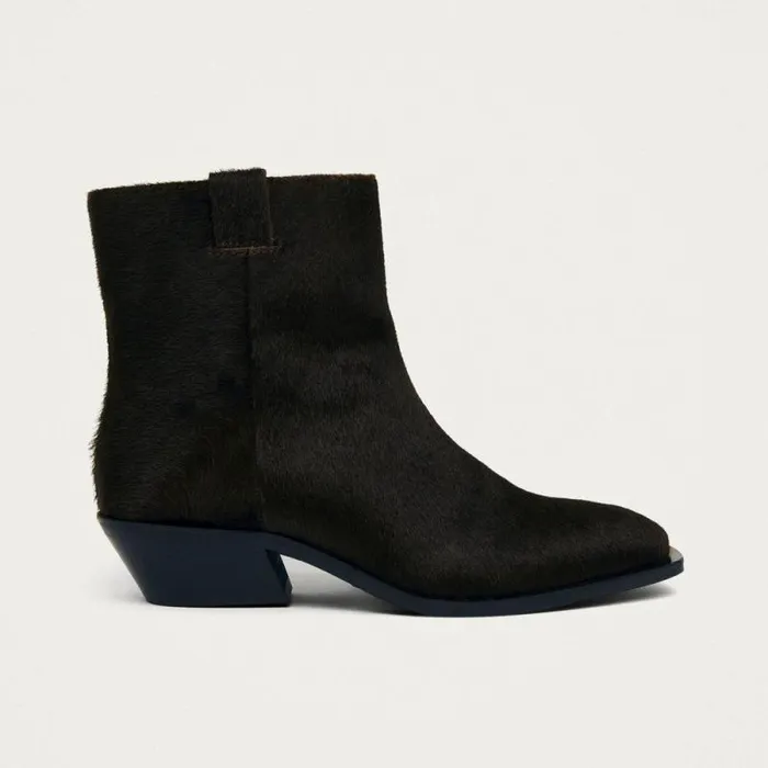 Syd Soft Dark Brown Leather Ankle Boots Women ALOHAS Boots