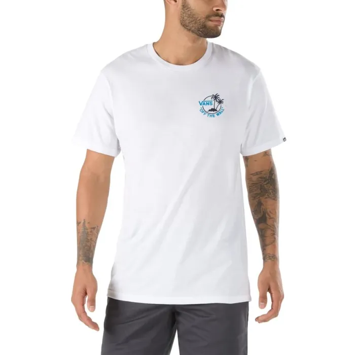 TShirts and Tanks Men Mini Dual Palm TShirt WhiteBlue Jewel Vans TShirts and Tanks Men Mini Dual Palm TShirt WhiteBlue Jewel Vans