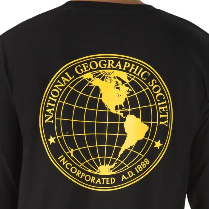 TShirts and Tanks Vans Men National Geographic Long Sleeve TShirt Black