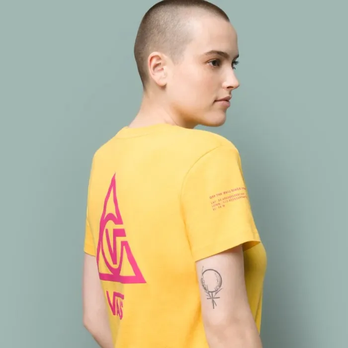 TShirts and Tanks Vans Women 66 Supply Tri Boyfriend Crew Tee Lemon Chrome