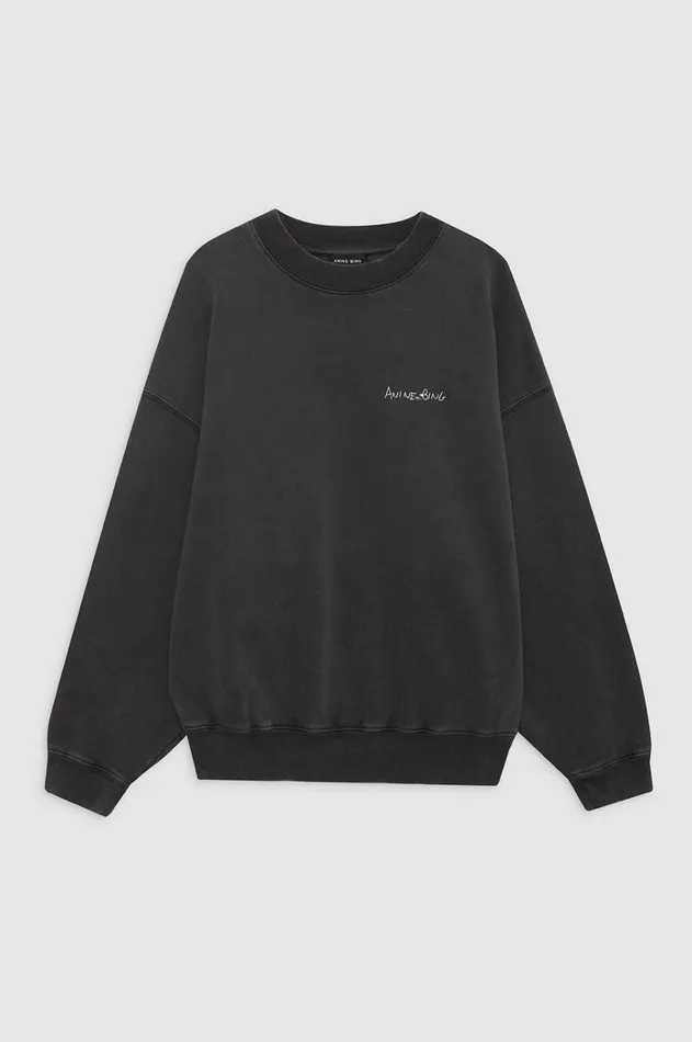 TShirts Sweatshirts Women ANINE BING Jaci Sweatshirt Lyrics 8211 Washed Black