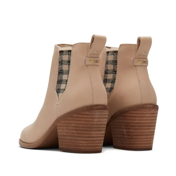 Toms Boots and Booties Everly Heeled Boot Sand Leather 8211 Women