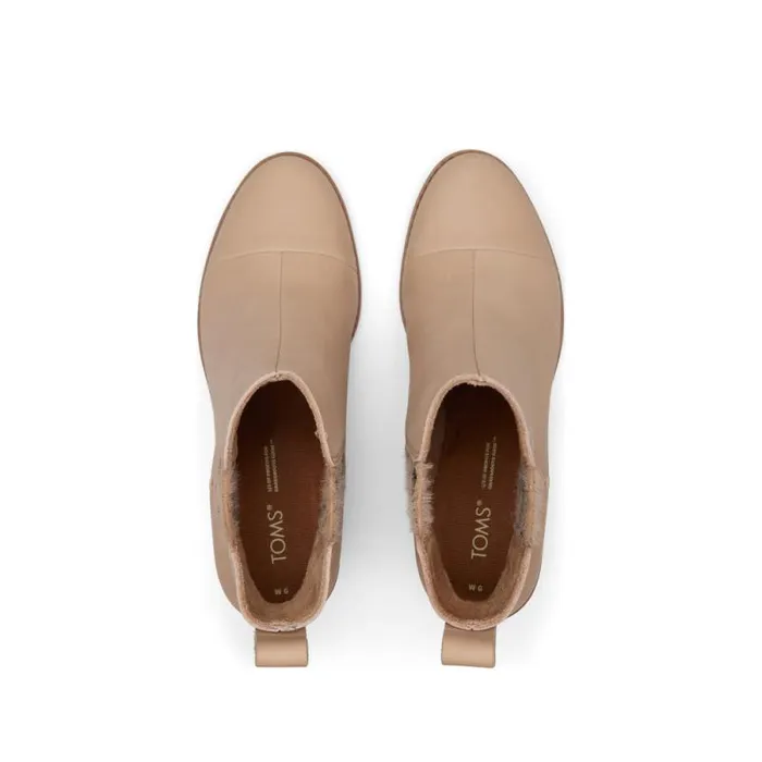 Toms Boots and Booties Everly Heeled Boot Sand Leather 8211 Women