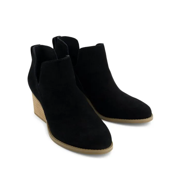 Toms Boots and Booties Gwen Ankle Boot Black Suede 8211 Women