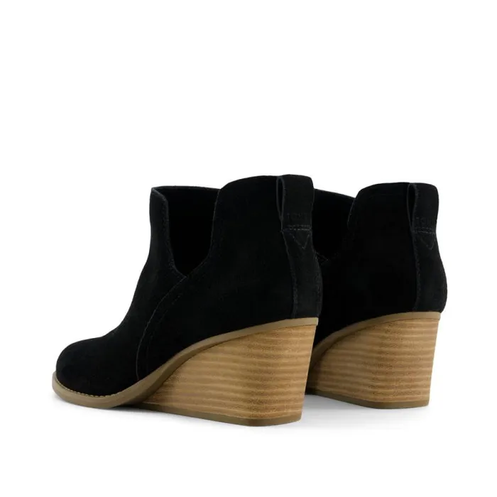 Toms Boots and Booties Gwen Ankle Boot Black Suede 8211 Women