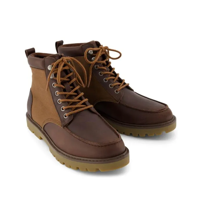 Toms Boots Palomar Boot Oak Brown Waxed Canvas And Leather 8211 Men Toms Boots Palomar Boot Oak Brown Waxed Canvas And Leather 8211 Men