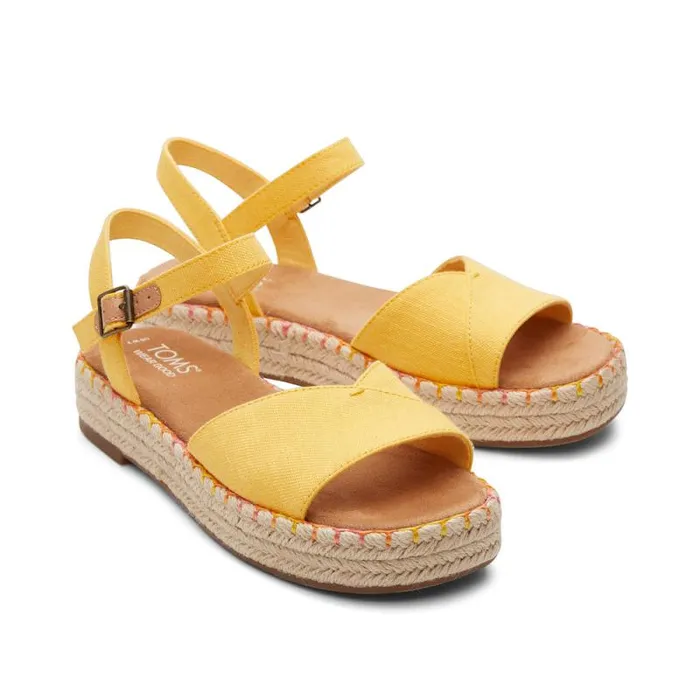 Toms Espadrilles Abby Flatform Espadrille Sandal Pineapple Yellow 8211 Women