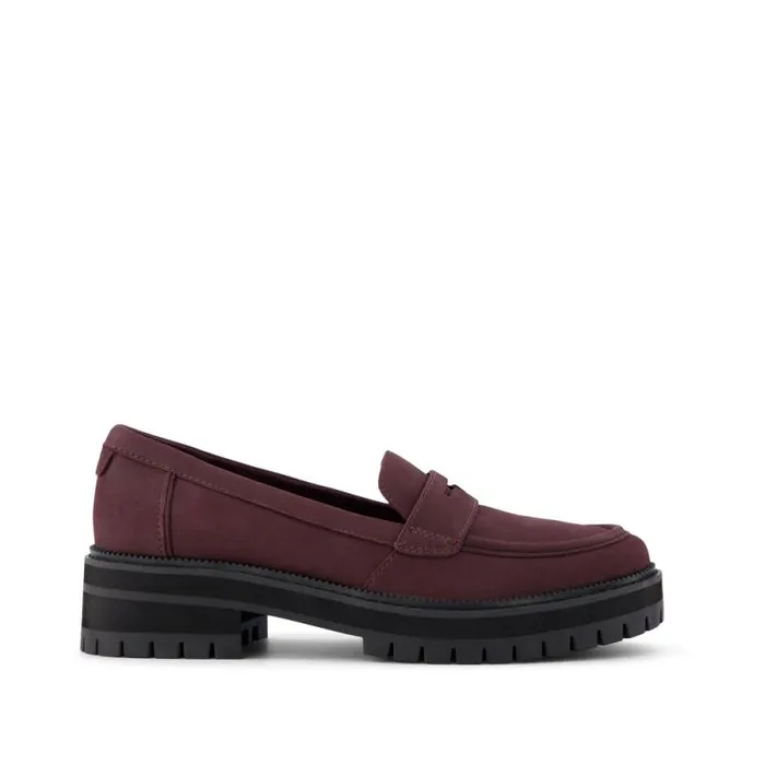 Toms Flats and Loafers Cara Loafer Blackberry Leather 8211 Women