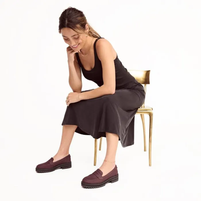 Toms Flats and Loafers Cara Loafer Blackberry Leather 8211 Women