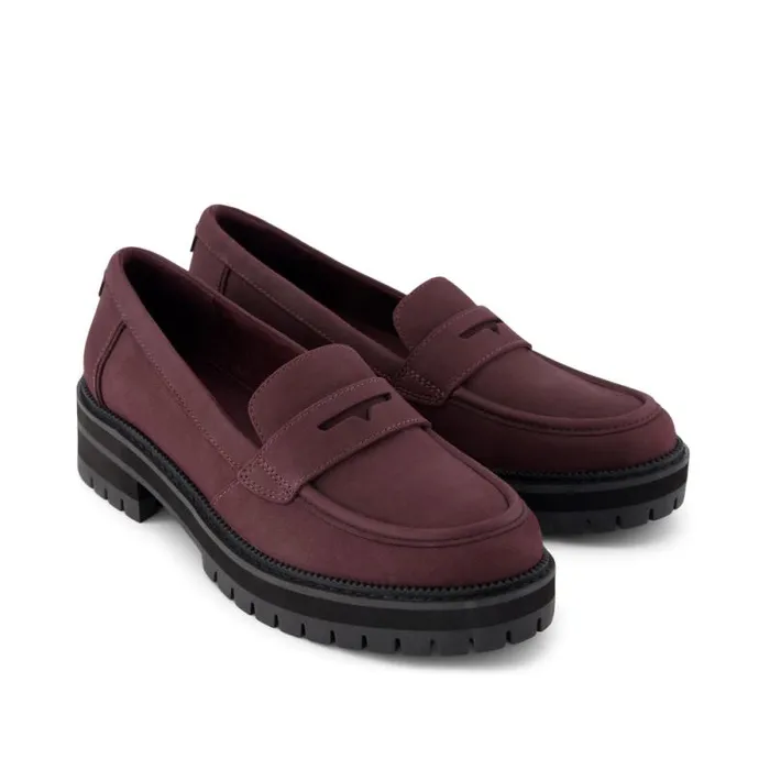 Toms Flats and Loafers Cara Loafer Blackberry Leather 8211 Women