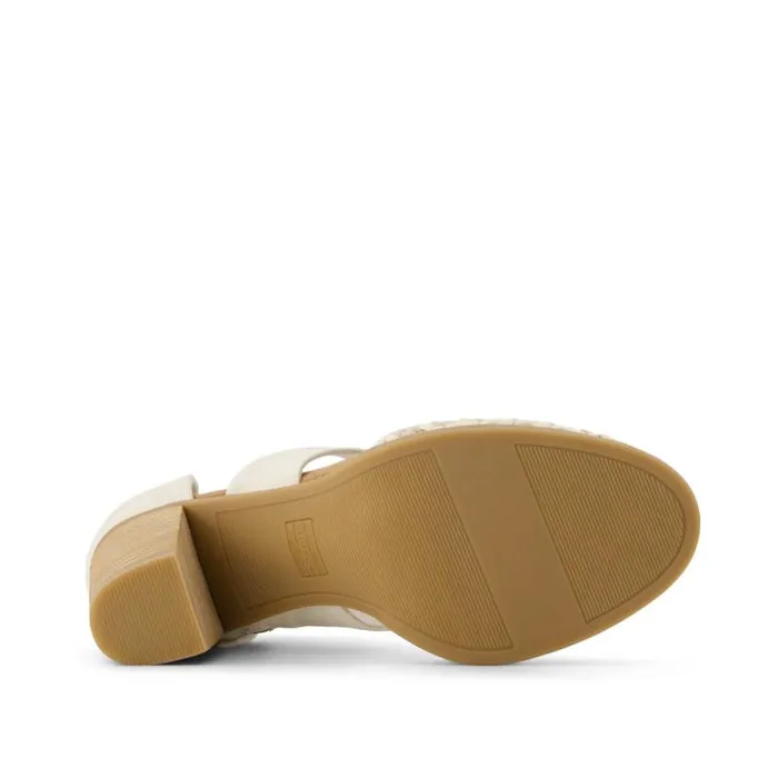 Toms Heels and Wedges Milan Closed Toe Heel Natural Geo Basket Pu Leather 8211 Women