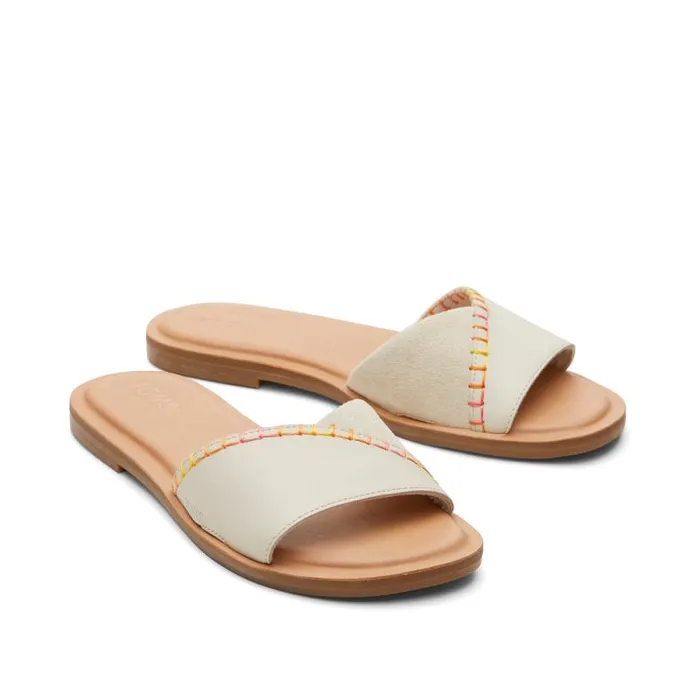 Toms Sandals Shea Slide Sandal Cream Leather 8211 Women