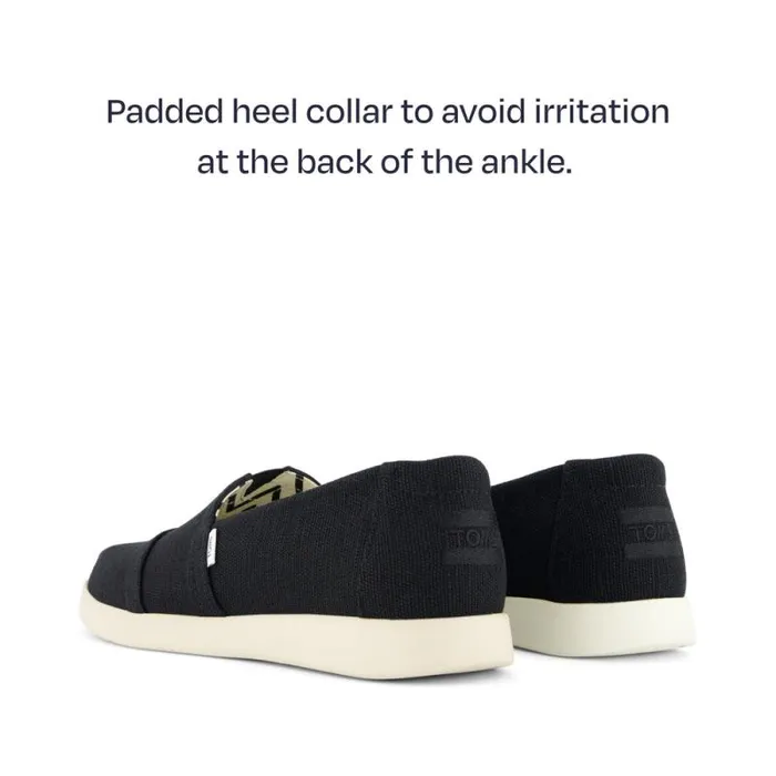 Toms Slip Ons Alpargata Plus Black Heritage Canvas 8211 Women