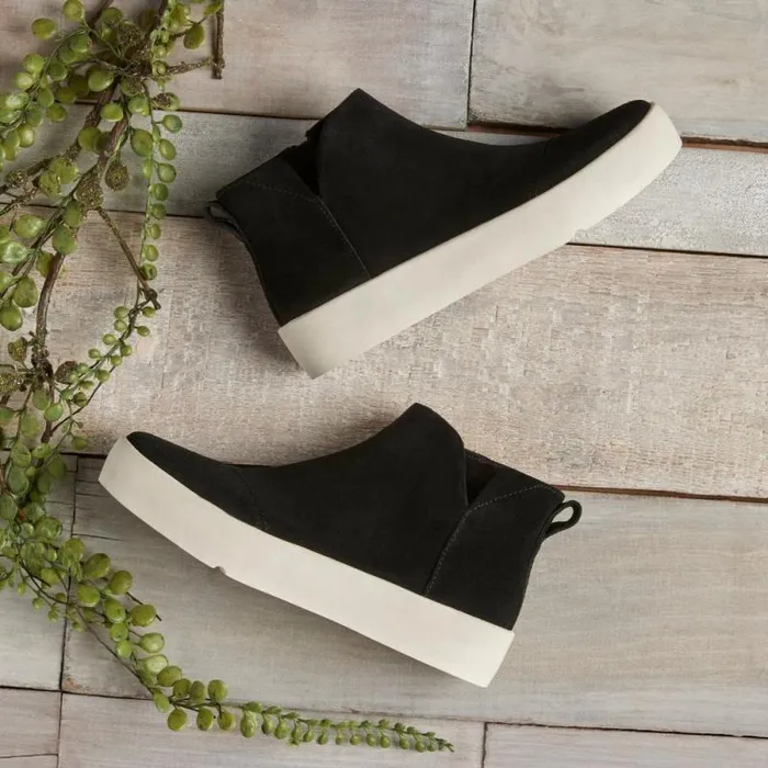Toms Slip Ons Verona Mid Platform Sneaker Suede Black 8211 Women