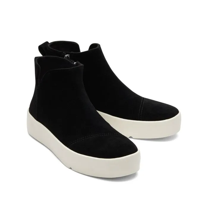 Toms Slip Ons Verona Mid Platform Sneaker Suede Black 8211 Women