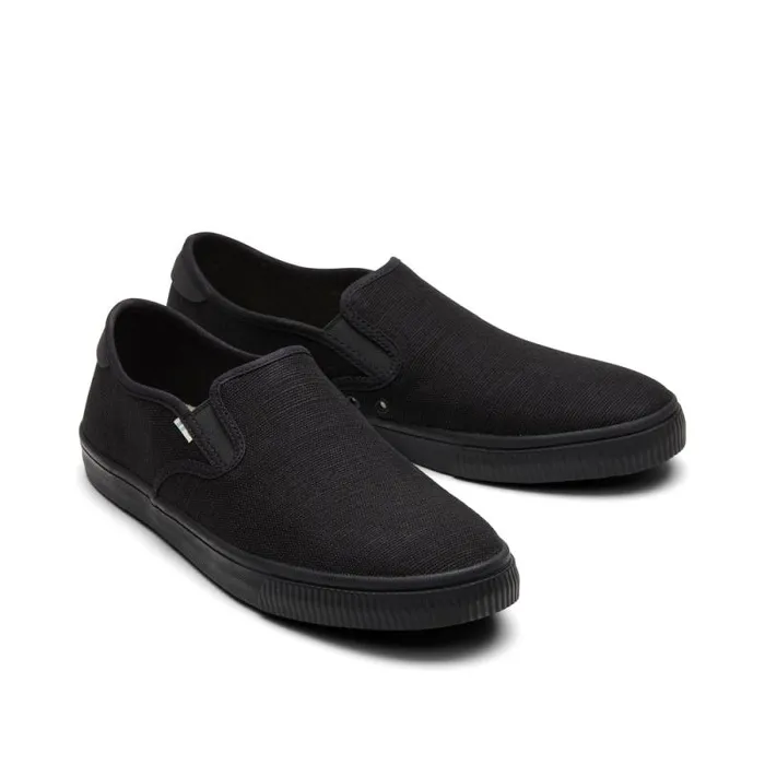 Toms Sneakers Baja Slip On Sneaker All Black Heriitage Canvas 8211 Men
