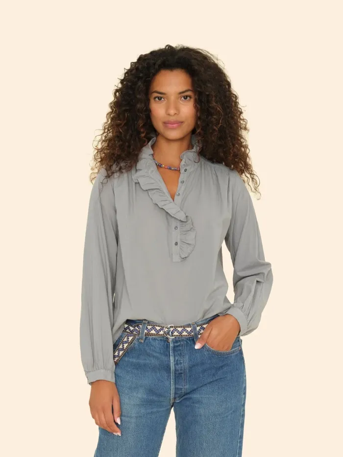 Tops Stone Grey Caspian Top XRENA Women