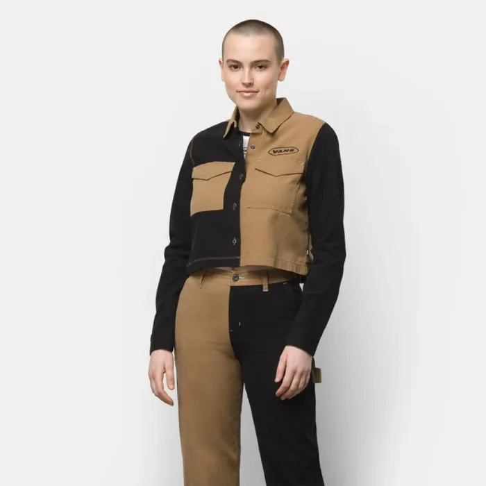 Tops Vans Women Grunge Glam Woven Shirt DirtBlack Tops Vans Women Grunge Glam Woven Shirt DirtBlack