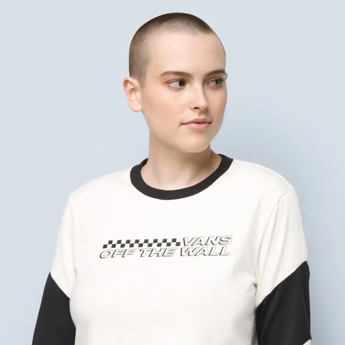 Tops Vans Women Rider Tri Crew Shirt Marshmallow Tops Vans Women Rider Tri Crew Shirt Marshmallow