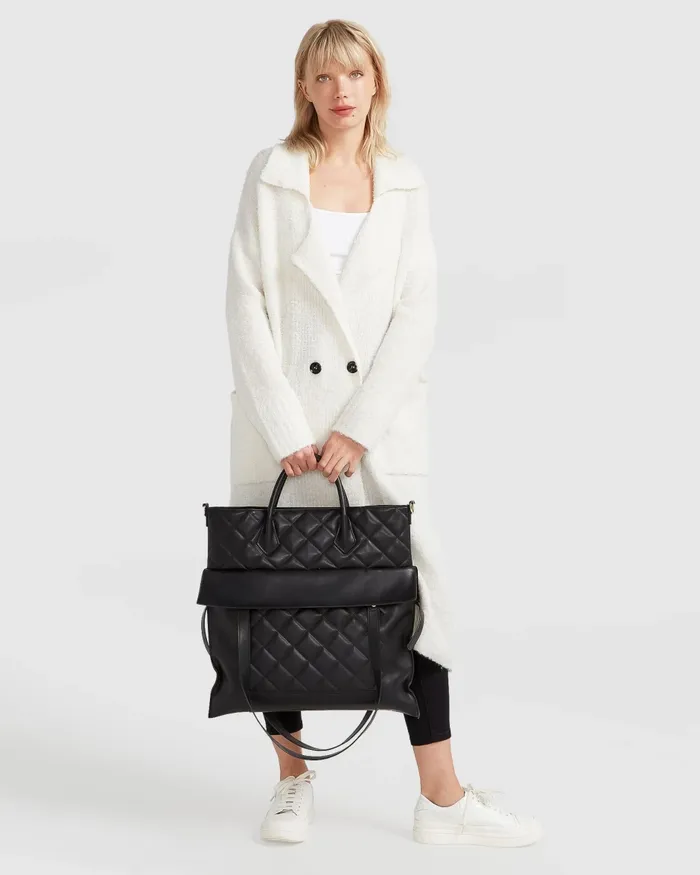 Tops Women Born To Run Sustainable Sweater Coat 8211 White Belle and Bloom